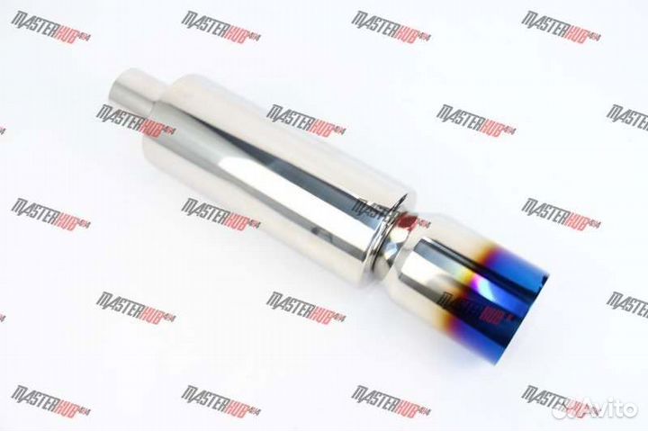 Глушитель прямоточный спортивный 500х105х100 D60