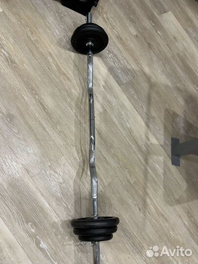 Штанга с кривым грифом