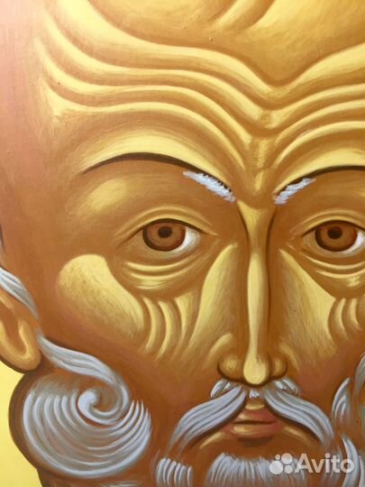 Николай Чудотворец рукописная икона