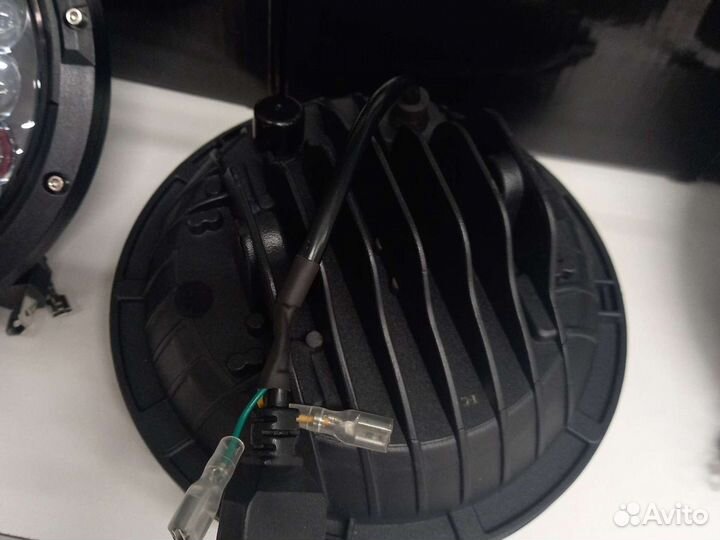 Фары Нива 4 линзы с ходовым огнём белый жёлтый