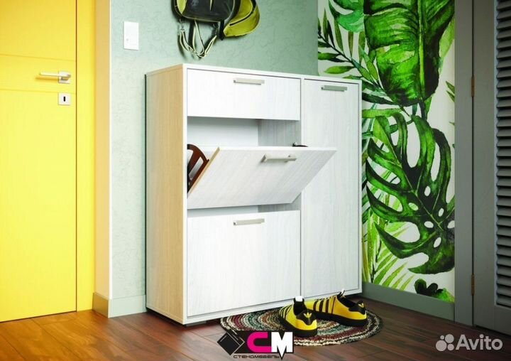 Обувница в прихожую Ясень анкор светлый