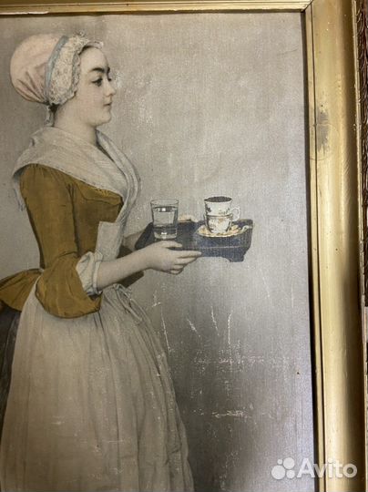 Прекрасная шоколадница на ледерине