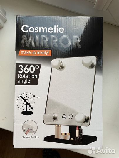 Зеркало с подсветкой настольное