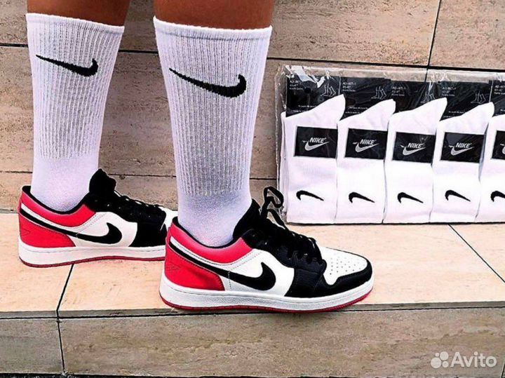 Носки nike высокие белые