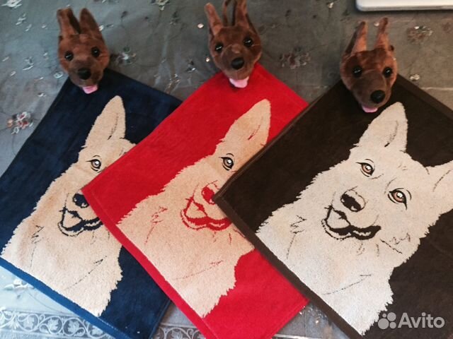 Полотенце махровое Собака 35х35 см