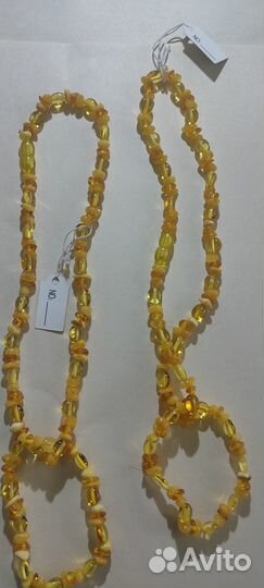 Детские бусы из натурального янтаря