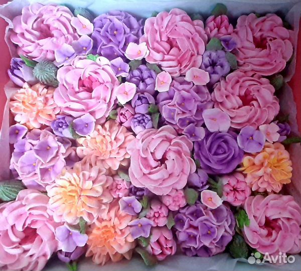 Коробочки цветов из зефира. Незабываемый подарок