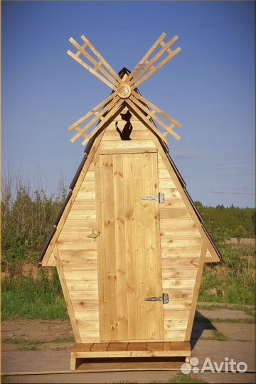 Дачный туалет деревянный HAT114