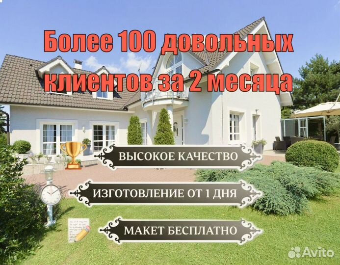 Красивая табличка с адресом