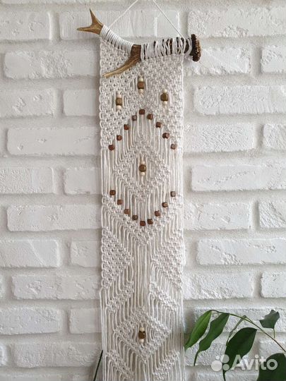 Макраме панно на роге