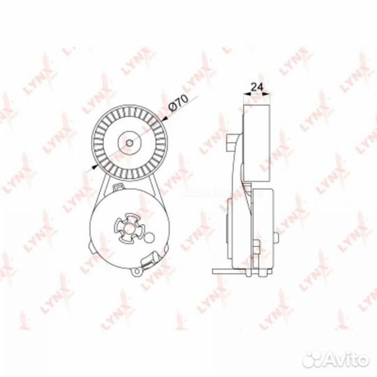 Lynxauto PT-3214 Натяжитель поликлинового ремня LC