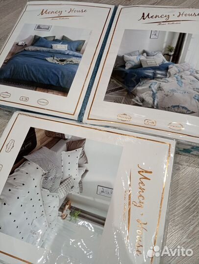 Белье постельное семейное, евро на резинке