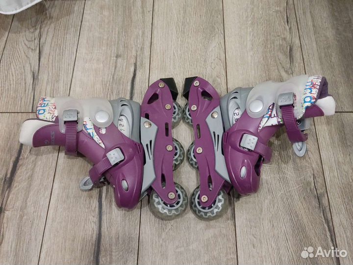 Роликовые коньки детские раздвижные