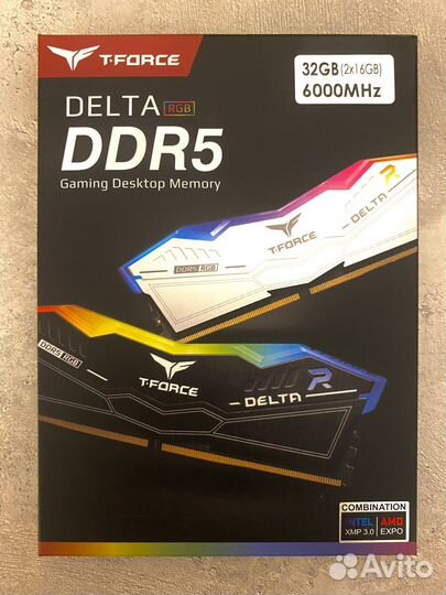 Озу DDR5 Team Group T-force Delta белые argb