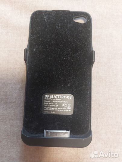 Чехол-аккумулятор DF iBattery-08 на iPhone 4, 4s