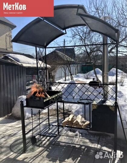Мангал с крышей