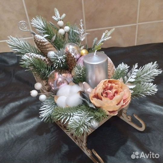 Новогодний подсвечник для интерьера