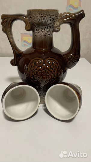 Керамический кувшин со стаканами, СССР