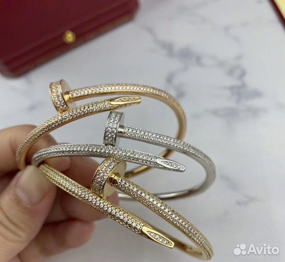 Браслет Cartier гвоздь в камнях