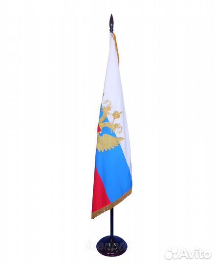 Подставка для флага с основанием Блин из сосны