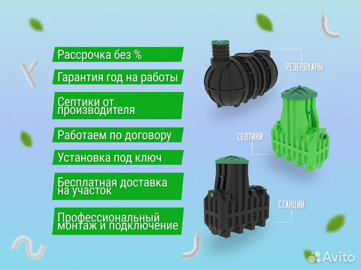 Септик Мульпласт под ключ с рассрочкой