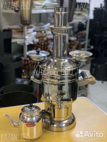 Самовар 6 л на дровах с чайником