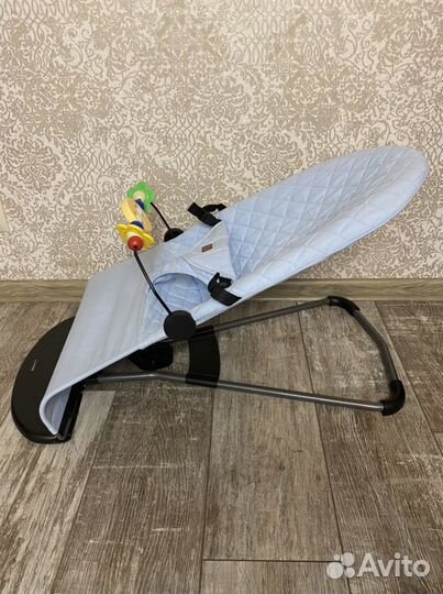 Новое кресло шезлонг голубое