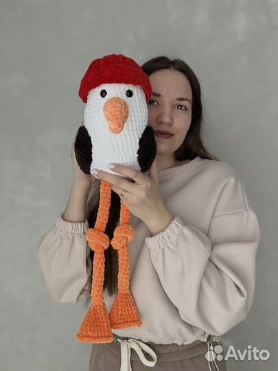Чайка Игрушка вязаная