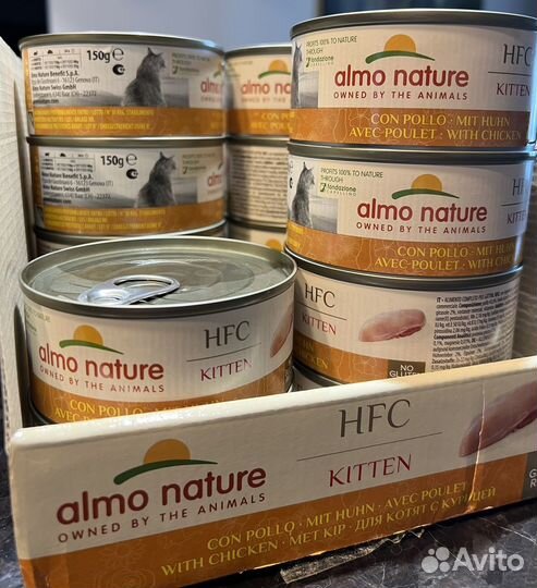 Almo nature для кошек 150гр для котят курица