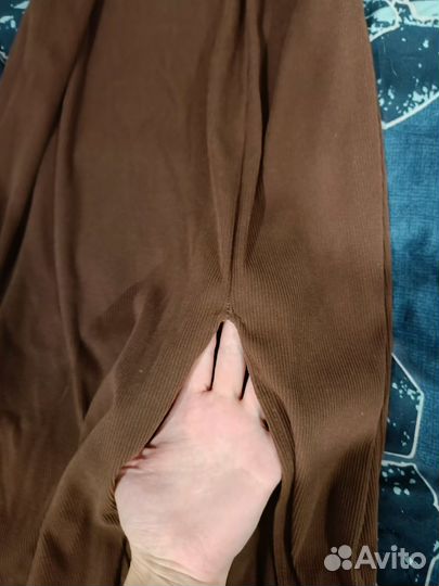 Платье теплое женское 44 46 с разрезом на ноге