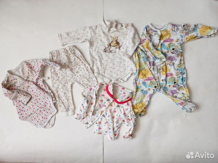 Вещи для новорожденных пакетом 50 56