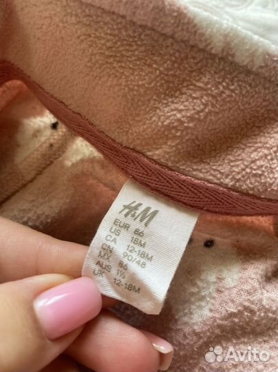 Флиссовая кофта для девочки H&M 86 см
