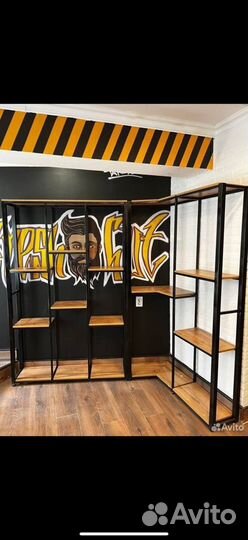 Стеллаж в кальянный магазин