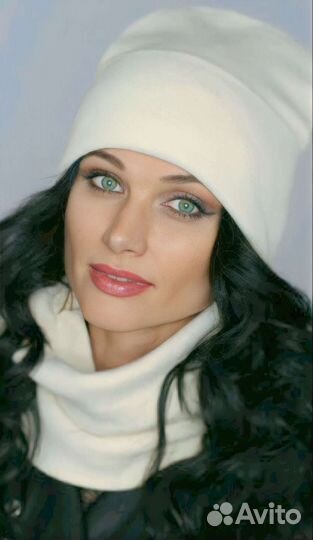 Комплект шапка и снуд женский