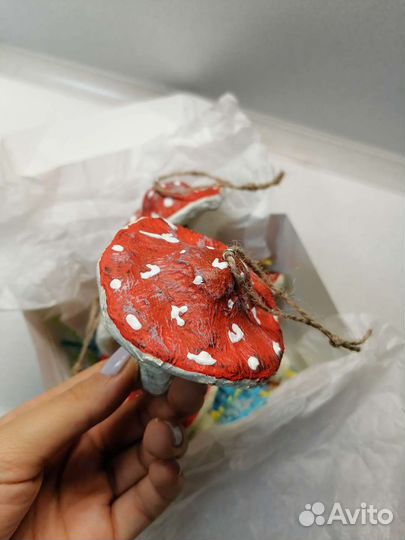 Ватные елочные игрушки