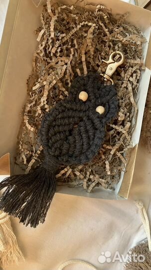 Брелок макраме «Сова»