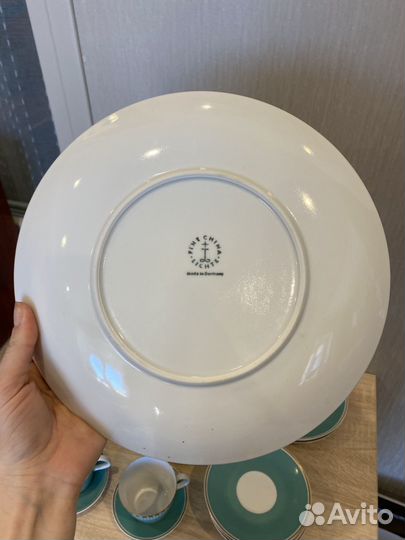 Сервиз чайная пара тарелки Fine Chine Lichte GDR