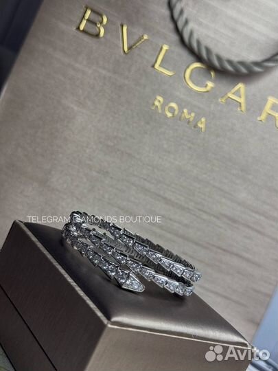 Браслет bvlgari serpenti белое золото 750