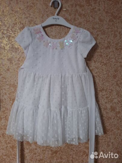 Праздничное белое платье для девочки