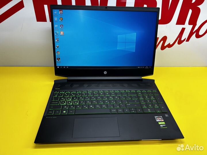 Игровой ноутбук HP ryzen 5 4600 + 1650ti