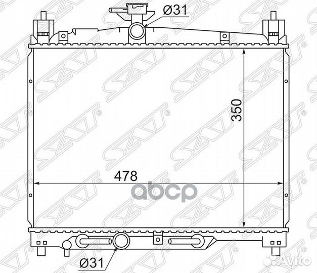 Радиатор Toyota Vitz 99-05 / Echo 99-05 / Platz