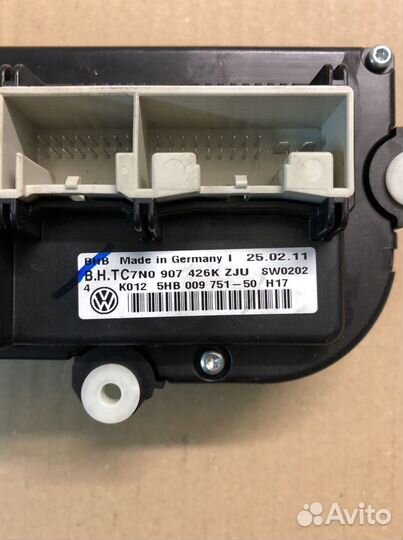 7N0907426K Блок управления климатом VW Golf VI