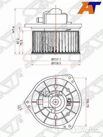 Мотор отопителя салона Mitsubishi Lancer 02-10