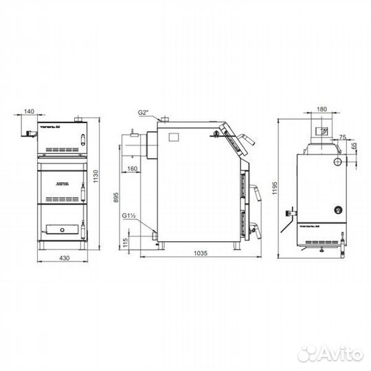 Твердотопливный котел zota Тополь-М 42 кВт