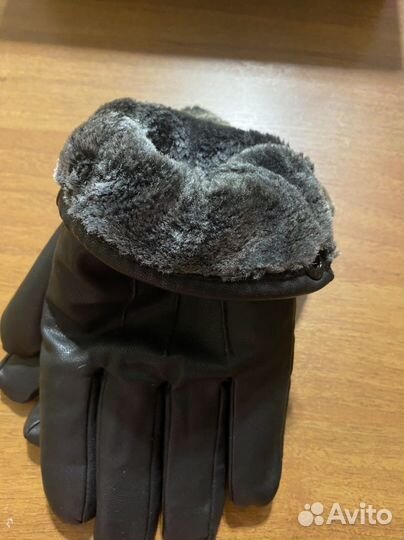 Мужские кожаные Перчатки зимние новые