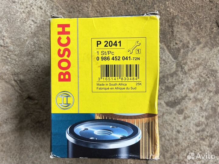 Фильтр масляный bosch p2041