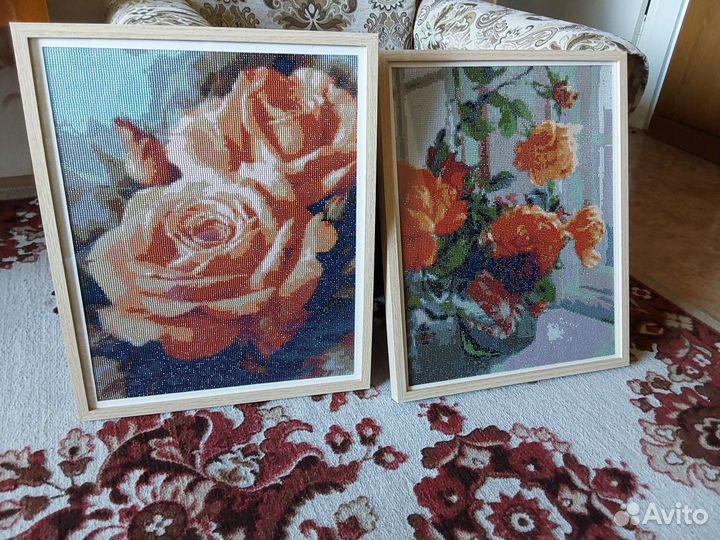 Набор картин алмазная вышивка 2 шт 50 40 см