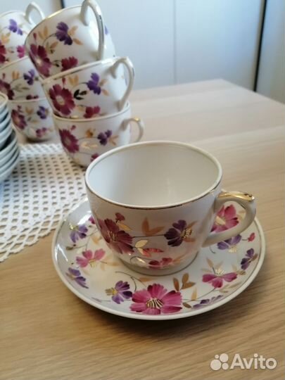 Чайные чашки с блюдцами Вербилки