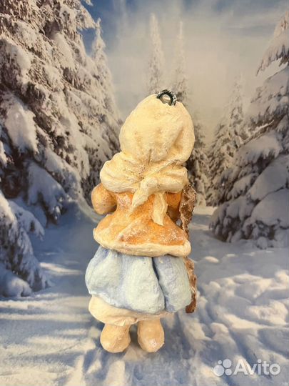 Ватная елочная игрушка