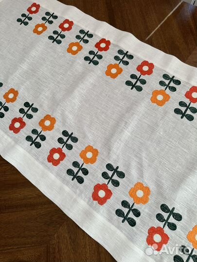 Дорожка на стол лен